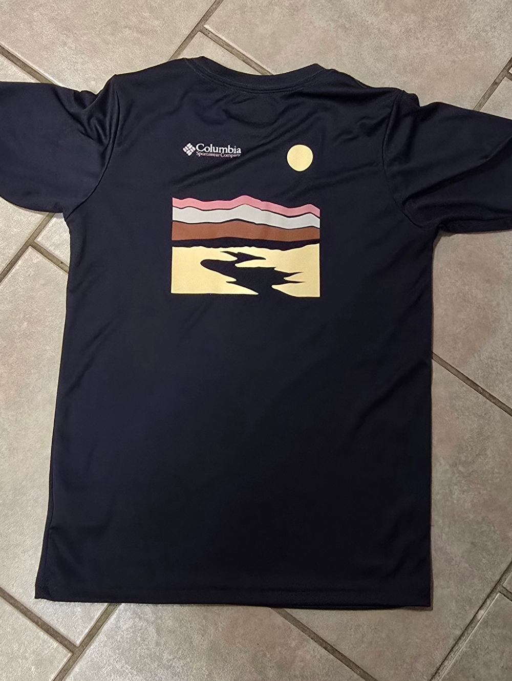 Columbia Black Graphic Sunset Landscape Tee